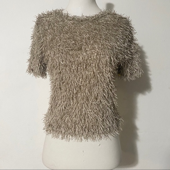 Zara Tops - ZARA Tan Fuzzy Top